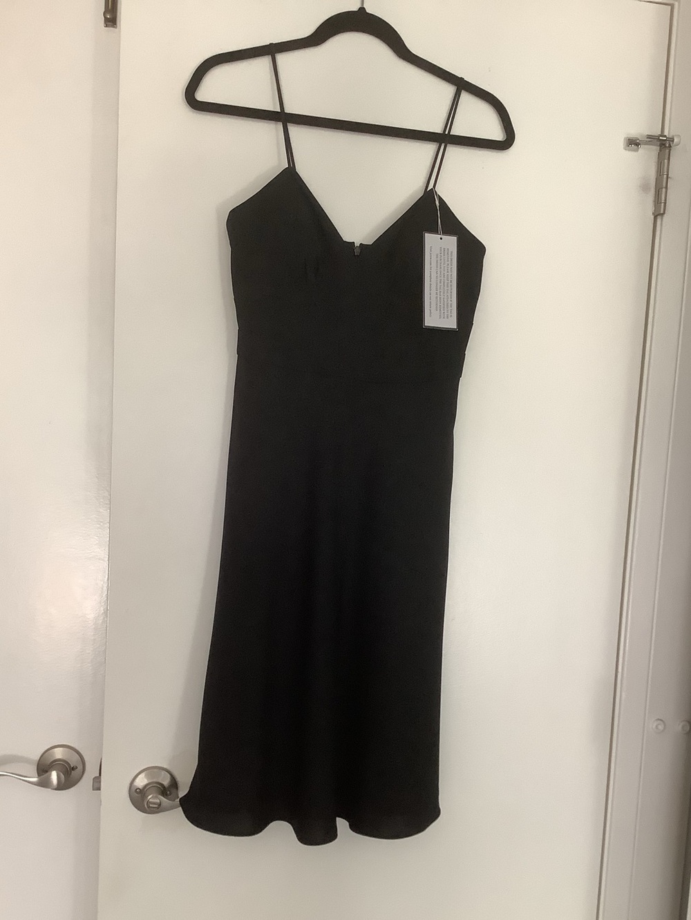 J Crew Classic Black Spaghetti Strap Slip Dress, size 2 NWT